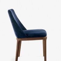 Cloe armchair, walnut frame and legs